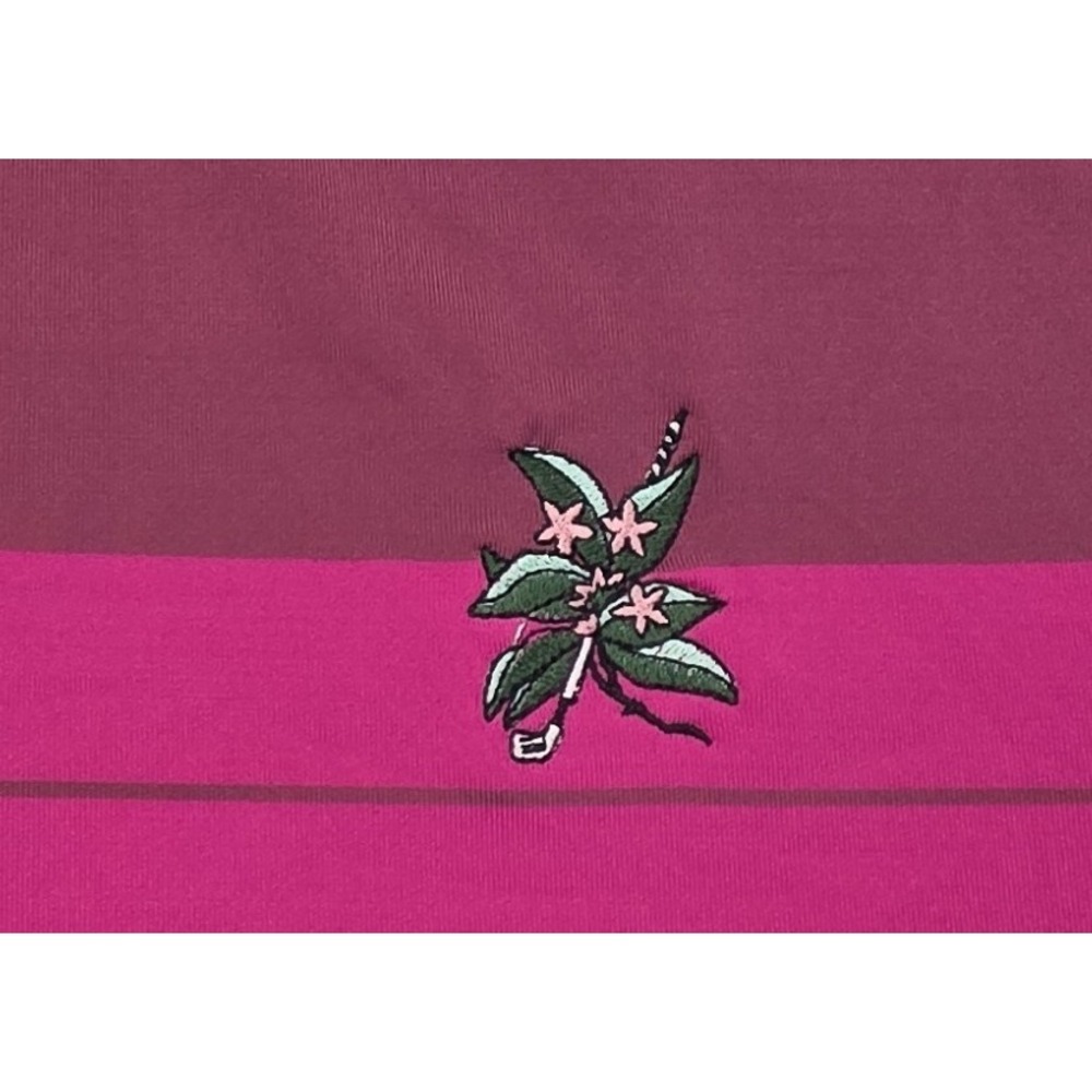 Under Armour Laurel Valley Golf Polo Shirt Mens M LIMITED USE Pink Striped  Golf - Picture 7 of 7